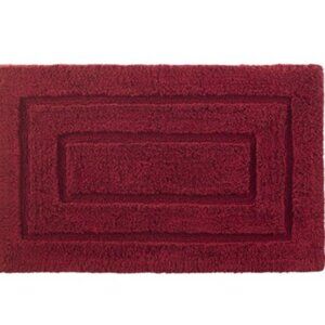 Cassadecor Signature Solid Bath Rug, Red Red